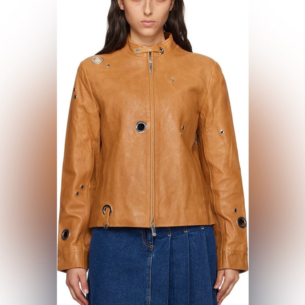 SAKS POTTS Lauren leather Jacket - Cognac